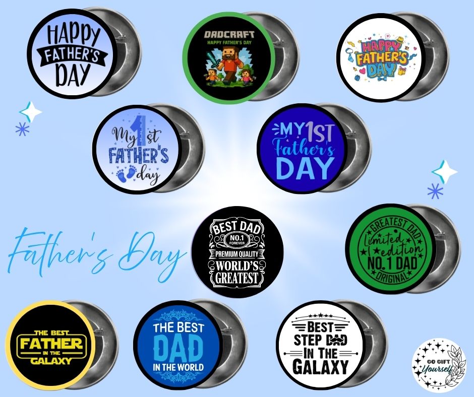 ✨Father's Day 🧔 | Badge Pins, Keyrings & More ✨
