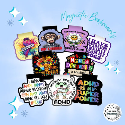 🔖 Health and Awareness Edition | Magnetic Bookmarks 📚