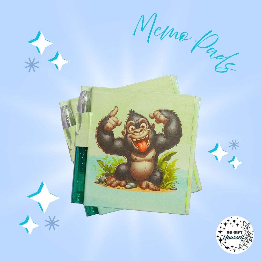 📓 Funky Silly Gorilla | Memo Pad Set 🌟