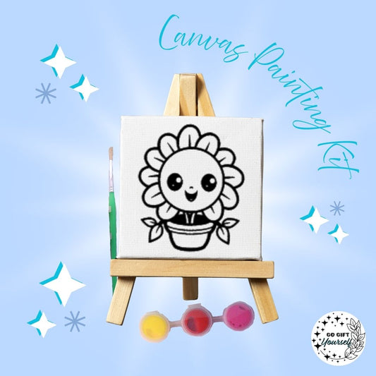 🎨 Mini Easel Painting Sets | Flower In Pot 🎨