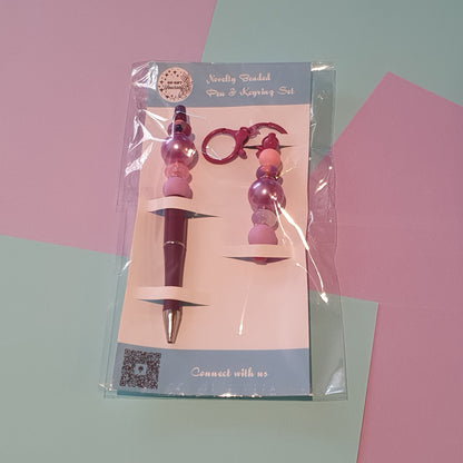 📝 Beaded Pen and Keyring Set | Stationery Kits