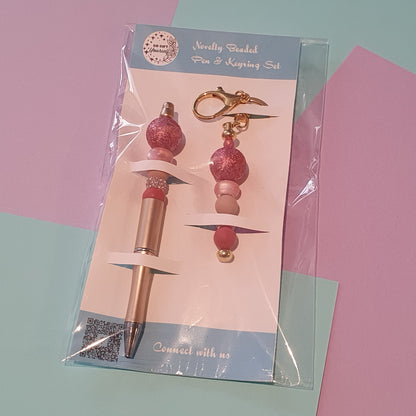 📝 Beaded Pen and Keyring Set | Stationery Kits