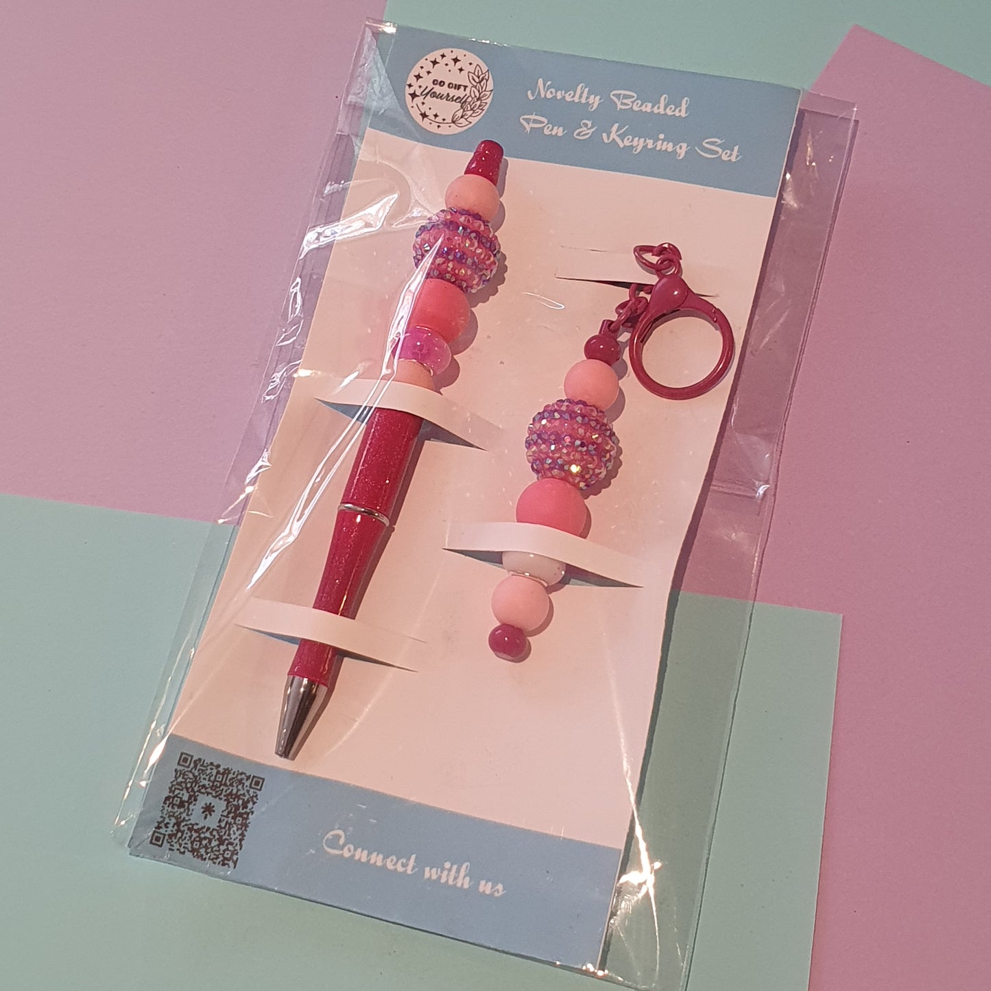 📝 Beaded Pen and Keyring Set | Stationery Kits