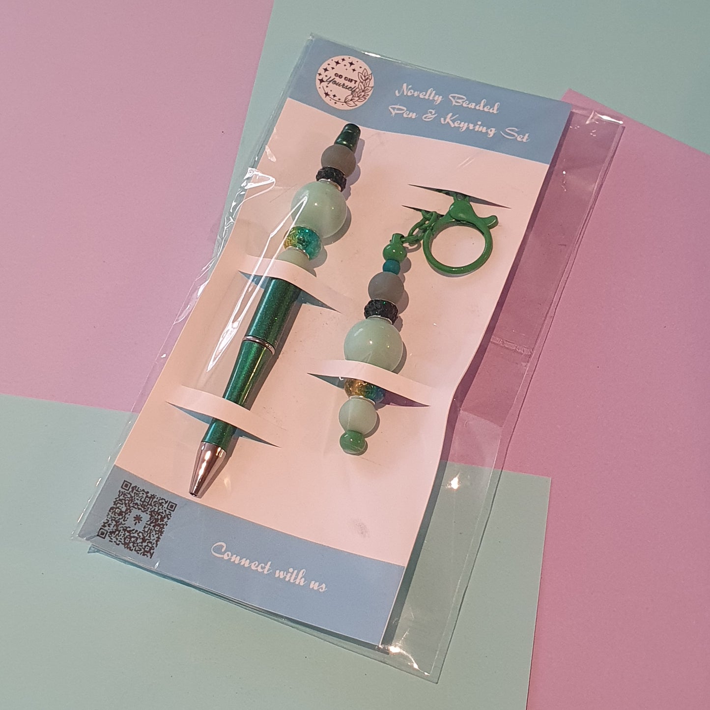 📝 Beaded Pen and Keyring Set | Stationery Kits