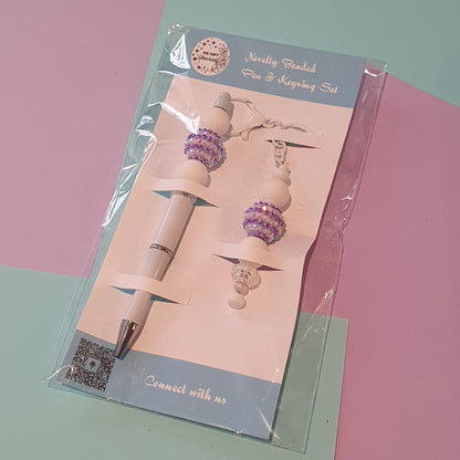 📝 Beaded Pen and Keyring Set | Stationery Kits