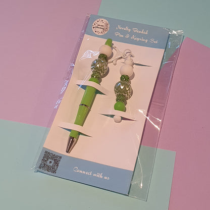📝 Beaded Pen and Keyring Set | Stationery Kits