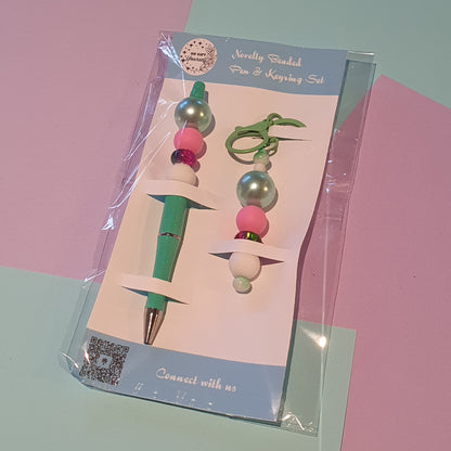 📝 Beaded Pen and Keyring Set | Stationery Kits