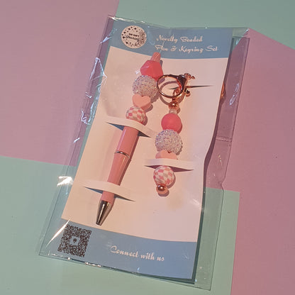 📝 Beaded Pen and Keyring Set | Stationery Kits