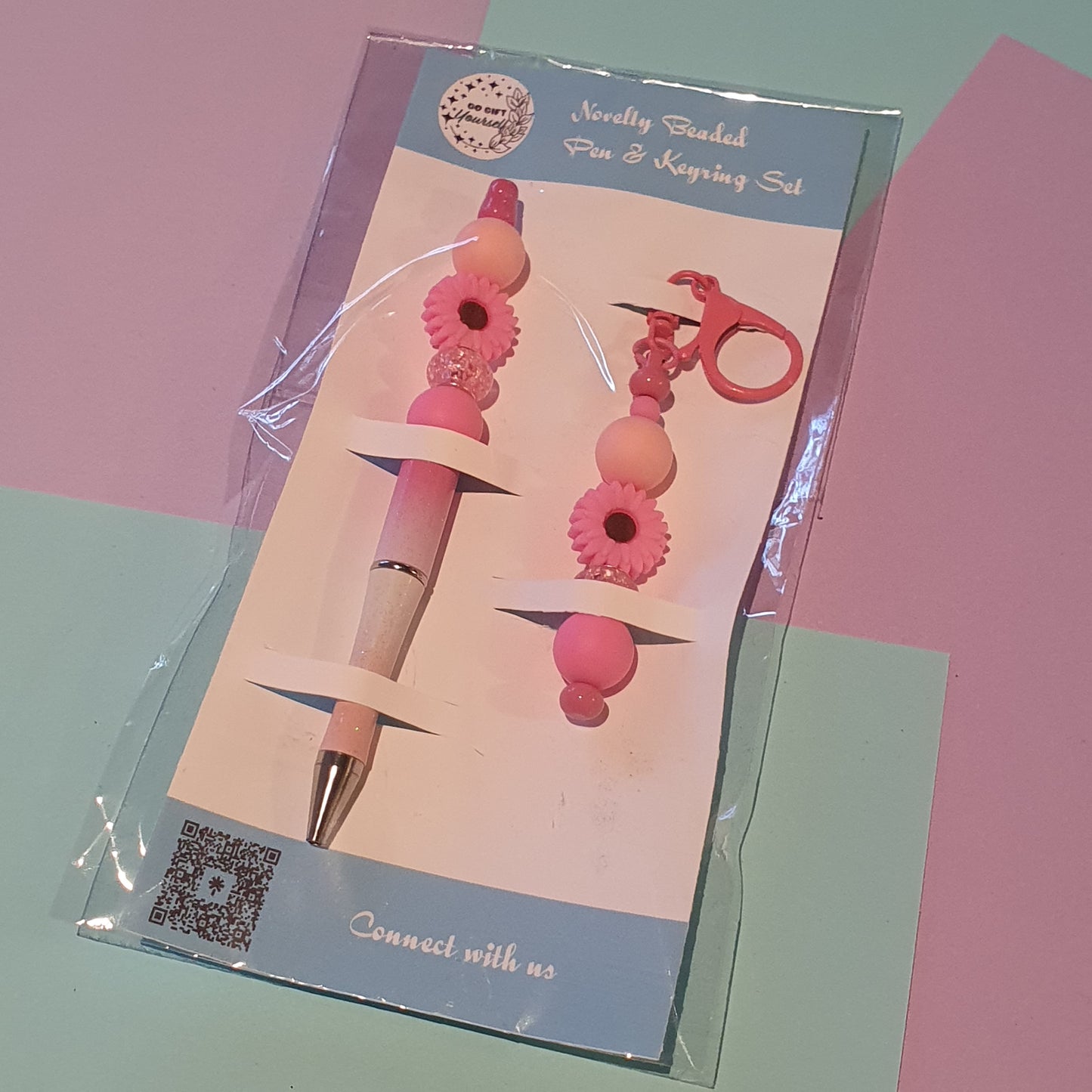 📝 Beaded Pen and Keyring Set | Stationery Kits