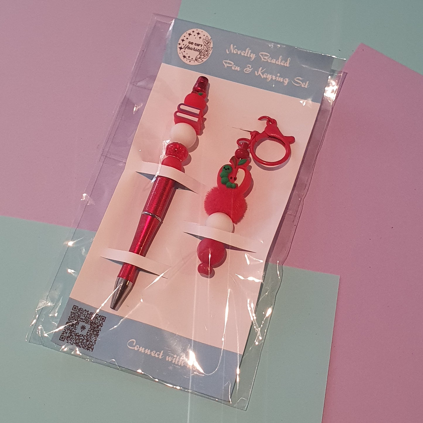 📝 Beaded Pen and Keyring Set | Stationery Kits