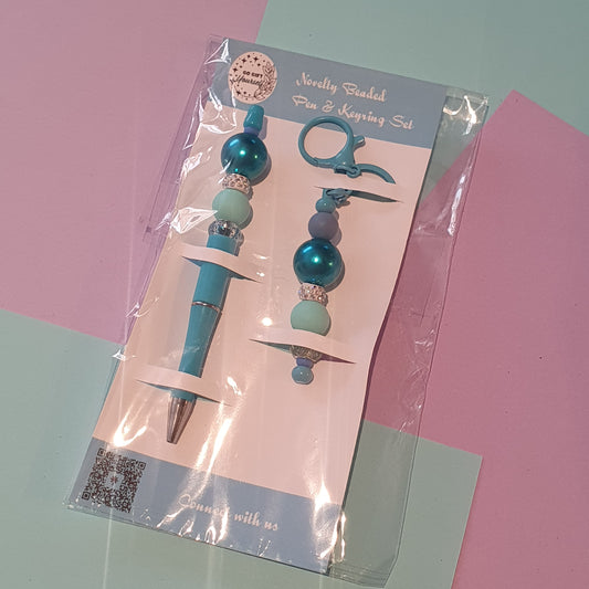 📝 Beaded Pen and Keyring Set | Stationery Kits