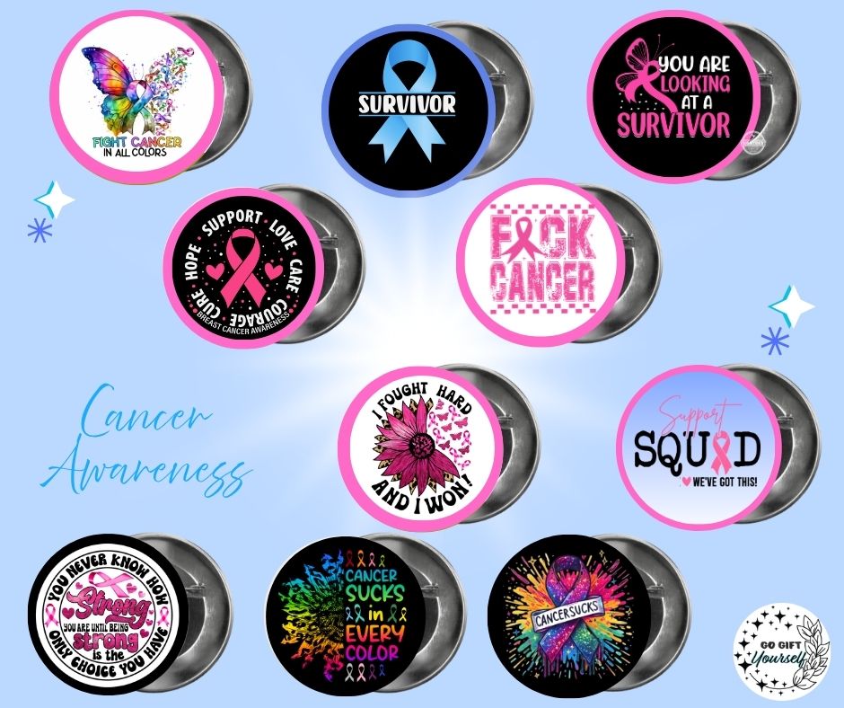 ✨ Health Awareness and Wellbeing 🩹 | Badge Pins, Keyrings & More ✨