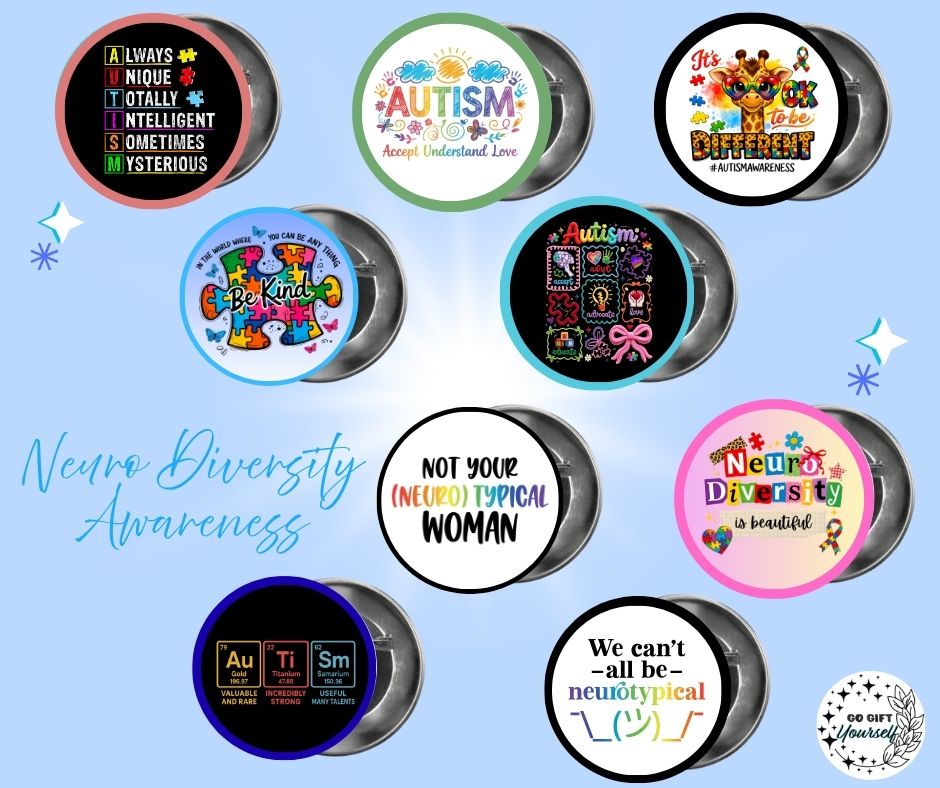 ✨ Health Awareness and Wellbeing 🩹 | Badge Pins, Keyrings & More ✨
