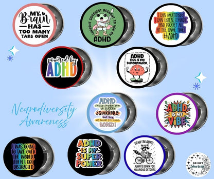 ✨ Health Awareness and Wellbeing 🩹 | Badge Pins, Keyrings & More ✨