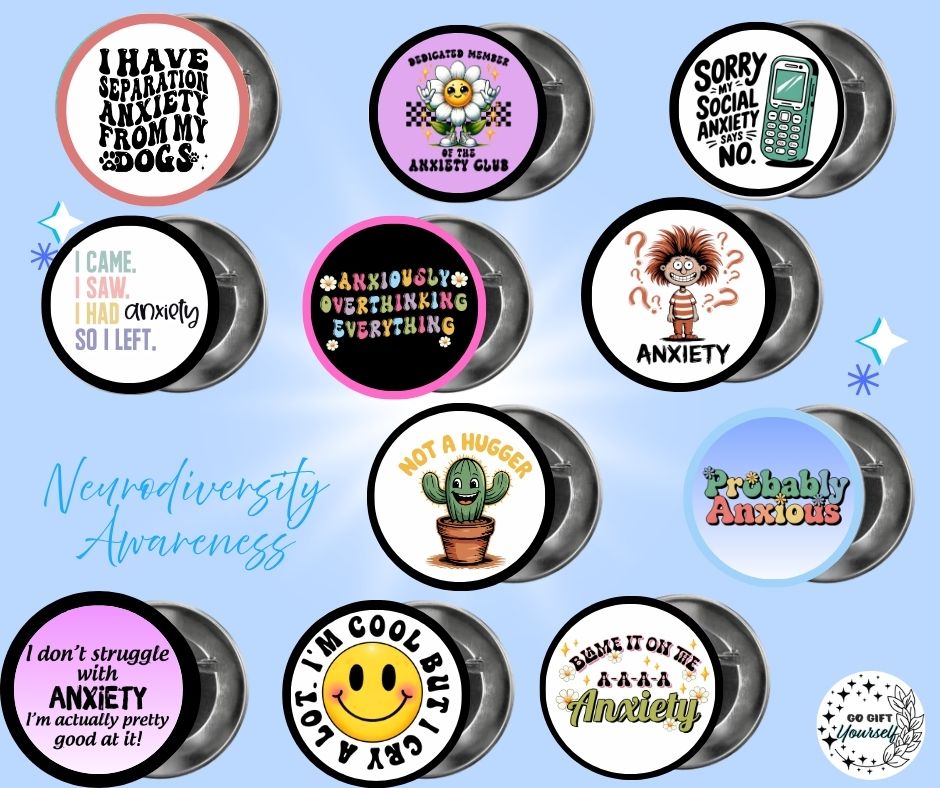 ✨ Health Awareness and Wellbeing 🩹 | Badge Pins, Keyrings & More ✨