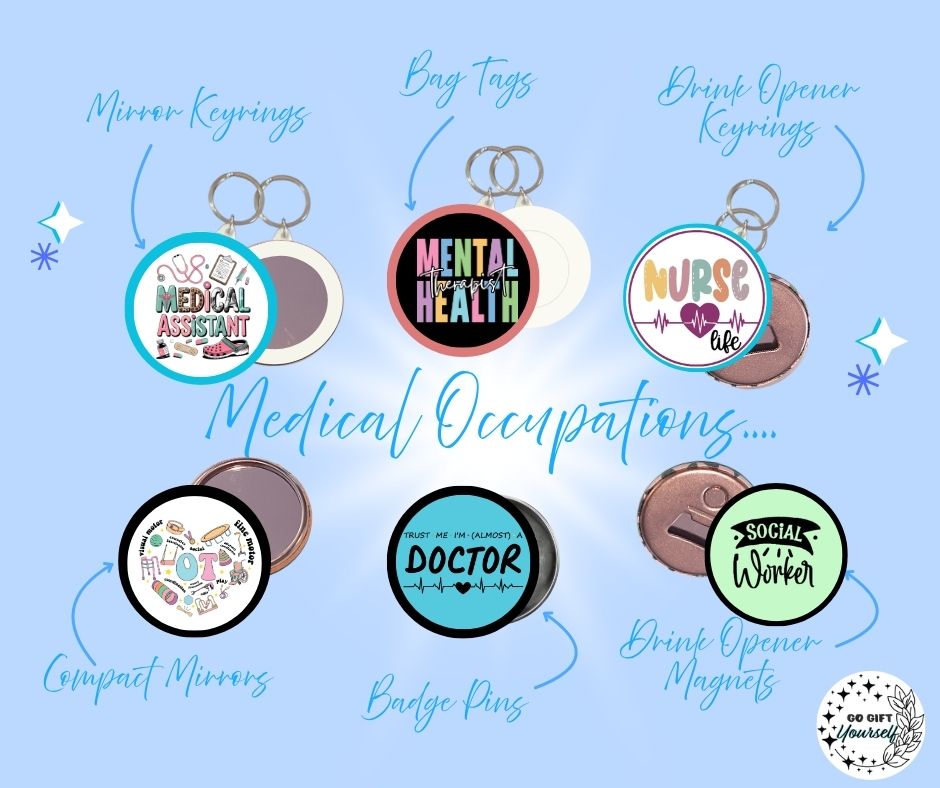 ✨ Medical Staff 🩺 | Badge Pins, Keyrings & More ✨