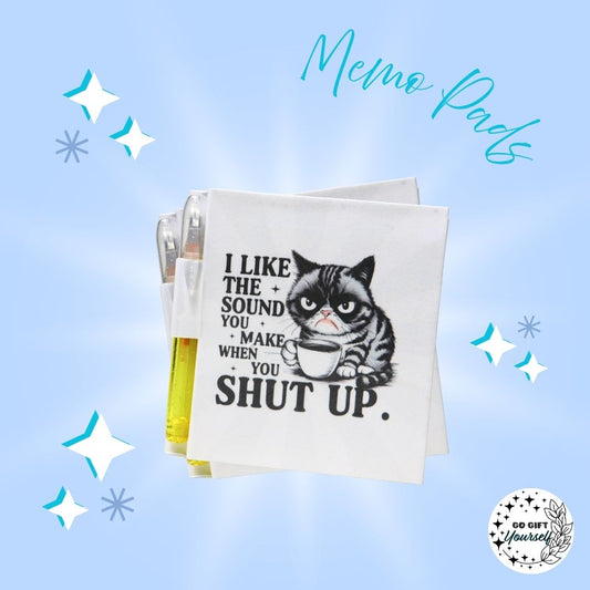 📓Shut Up Cat | Memo Pad Set 🌟