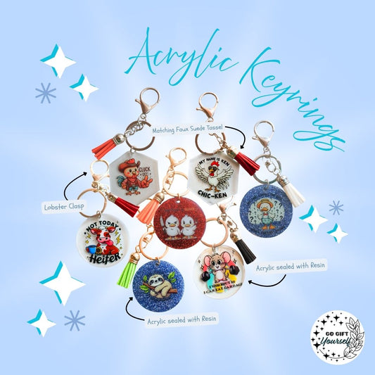 ✨ Animals Edition | Acrylic Keyrings 🐵