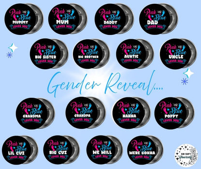 ✨ Gender Reveal 👶 | Badge Pins, Keyrings & More ✨