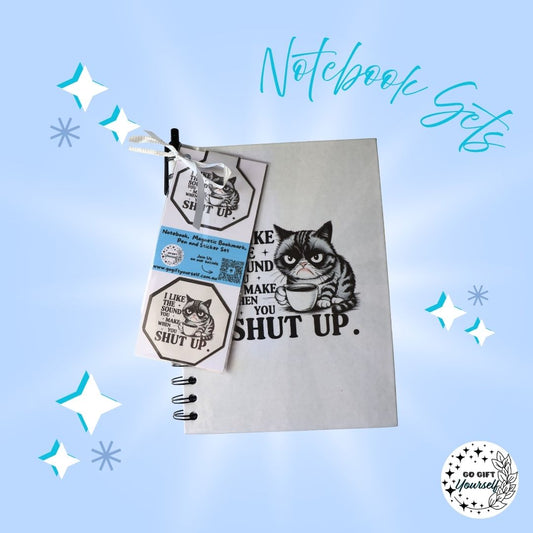 📓 Shut Up Cat | A5 Notebook Set 🌟