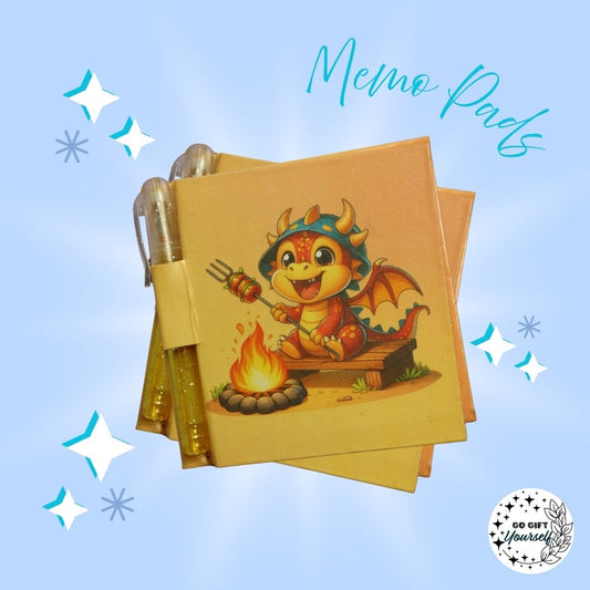 📓 Camping Dragon | Memo Pad Set 🌟
