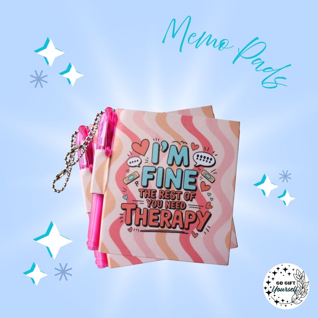 📓 Im Fine, You Need Therapy | Memo Pad Set 🌟