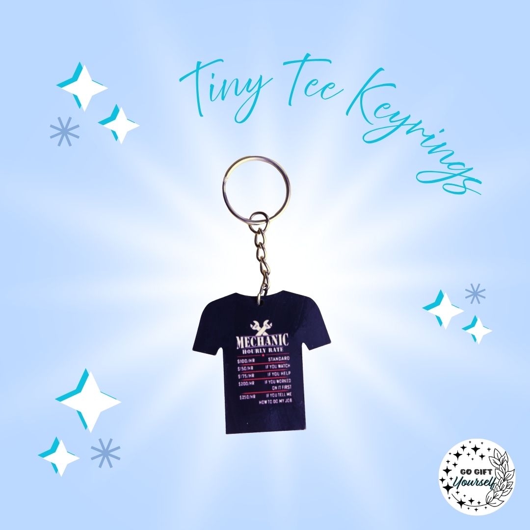 Tiny Humor Tees | Keyrings 🔑