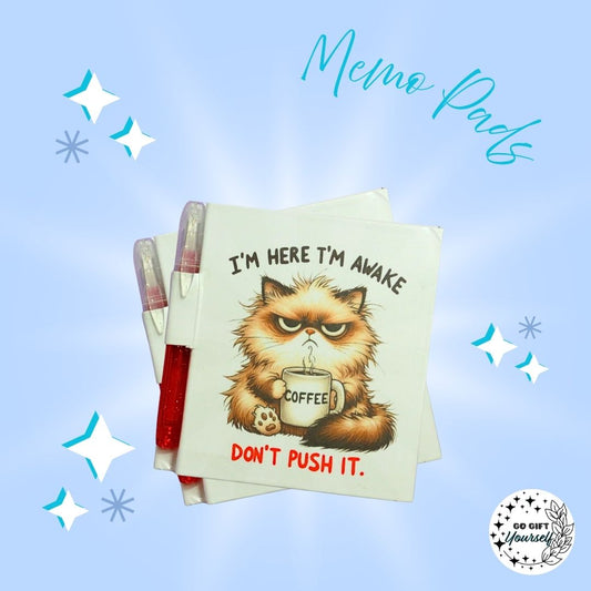 📓Don't Push It Cat | Memo Pad Set 🌟