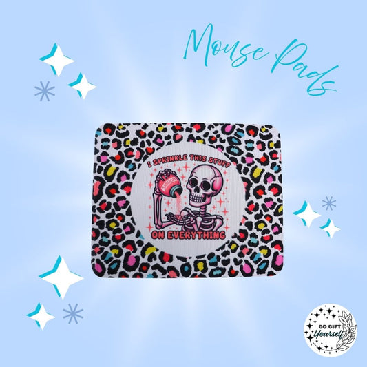 💻Sprinkle Sarcasm Skull - Coloured Mouse Pad | Stationery 🌟