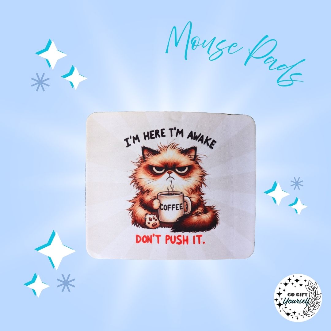 💻 Don't Push It Cat Mouse Pad | Stationery 🌟