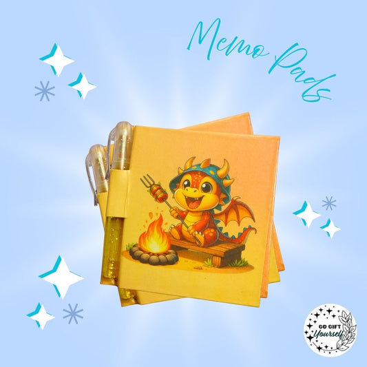 📓Camping Dragon | Memo Pad Set 🌟