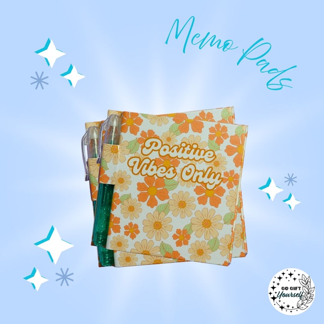 📓 Positive Vibes Only | Memo Pad Set 🌟