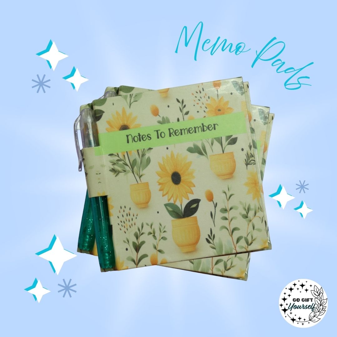 📓 Yellow Sunflowers | Memo Pad Set 🌟