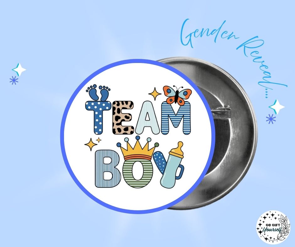 ✨ Gender Reveal 👶 | Badge Pins, Keyrings & More ✨
