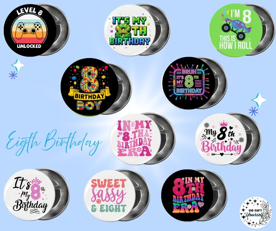 ✨ Birthday Badges 6 to 10 🎂 | Badge Pins, Keyrings & More ✨