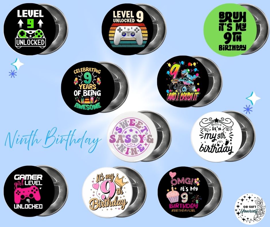 ✨ Birthday Badges 6 to 10 🎂 | Badge Pins, Keyrings & More ✨