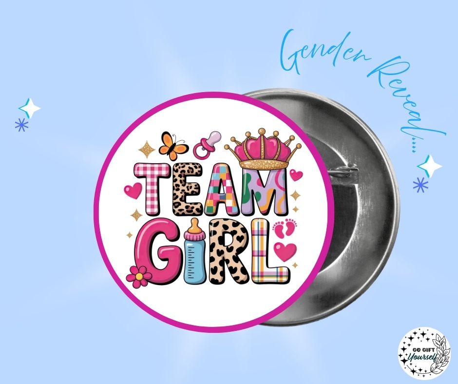 ✨ Gender Reveal 👶 | Badge Pins, Keyrings & More ✨