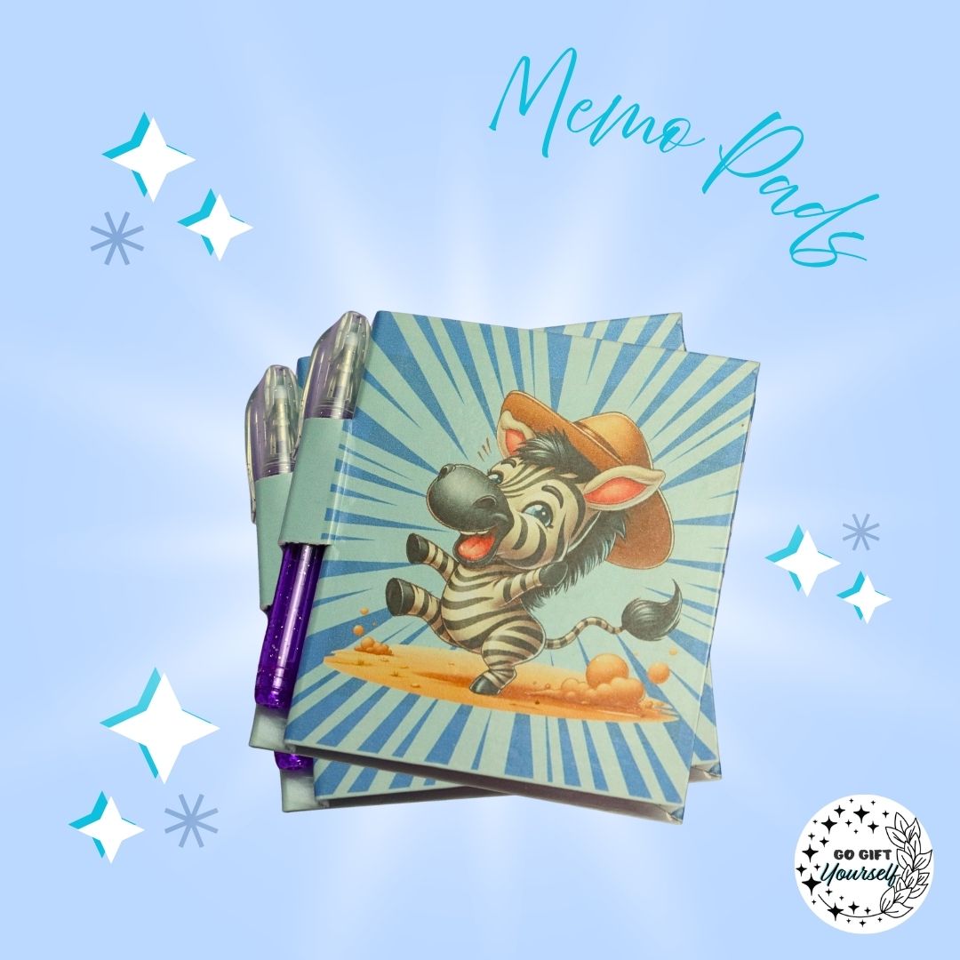 📓 Blue Zebra | Memo Pad Set 🌟