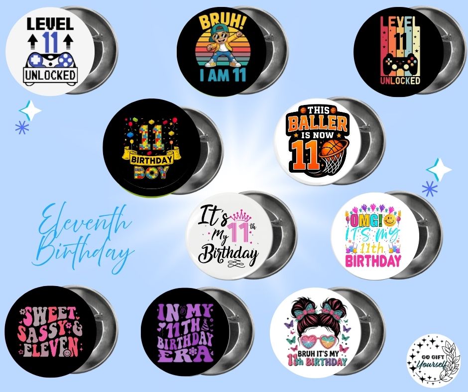 ✨ Birthday Badges Pre-teen and Teen 🎂 | Badge Pins, Keyrings & More ✨