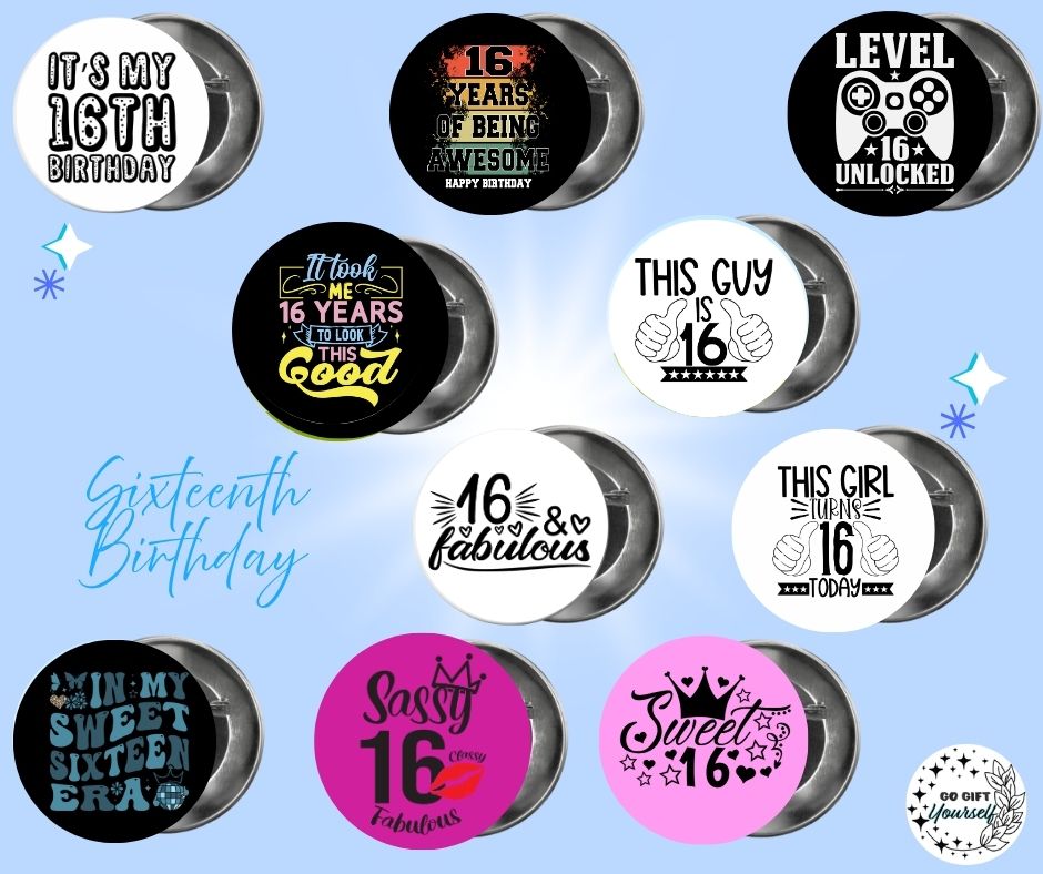 ✨ Birthday Badges Pre-teen and Teen 🎂 | Badge Pins, Keyrings & More ✨