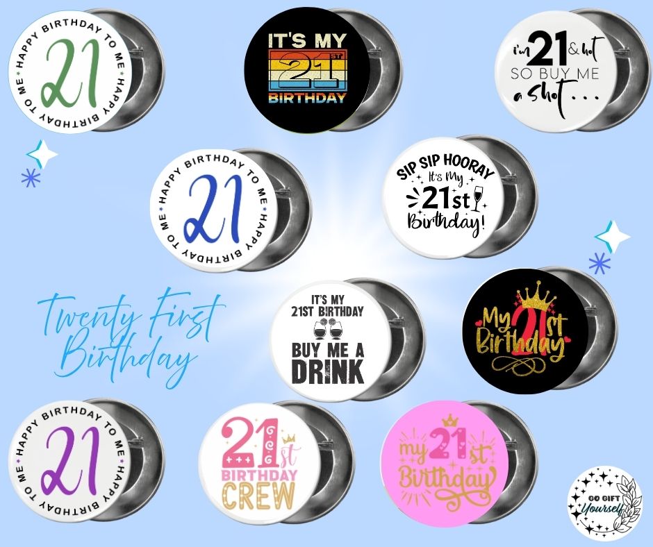 ✨18th and 21st Birthday Badges 🎂 | Badge Pins, Keyrings & More ✨