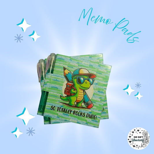 📓So Totally Rocks Dude | Memo Pad Set 🌟