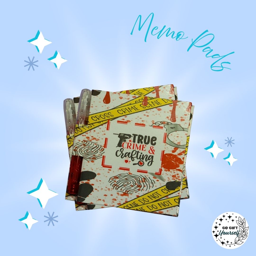 📓True Crime & Crafting | Memo Pad Set 🌟