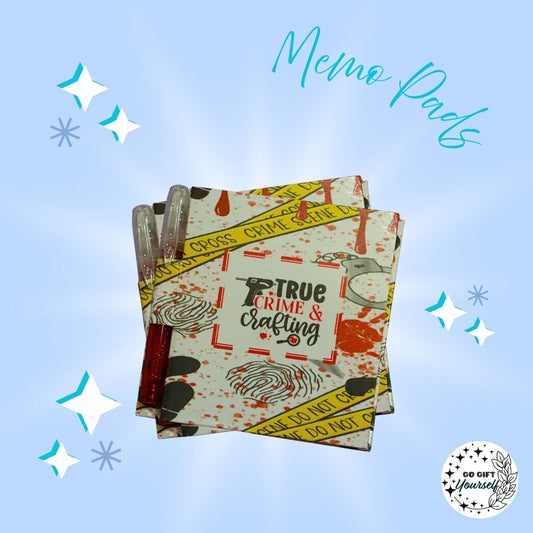 📓True Crime & Crafting | Memo Pad Set 🌟