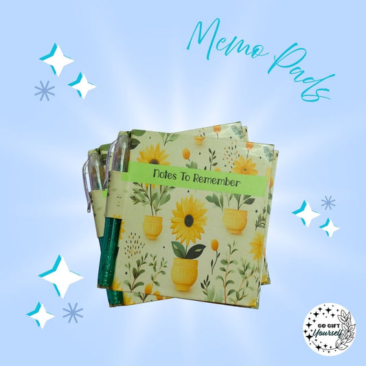 📓Yellow Sunflowers | Memo Pad Set 🌟