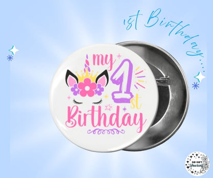 ✨ Birthday Badges 1 to 5 🎂 | Badge Pins, Keyrings & More ✨