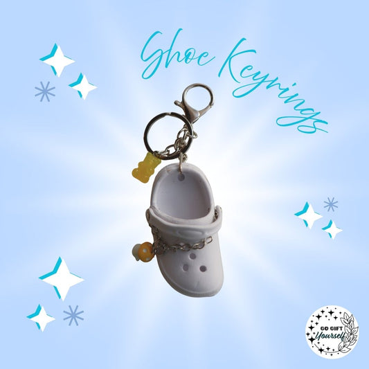 ✨ White Mini Shoe Bag Charm | Keyrings 🔑