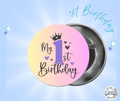 ✨ Birthday Badges 1 to 5 🎂 | Badge Pins, Keyrings & More ✨