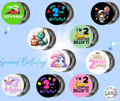 ✨ Birthday Badges 1 to 5 🎂 | Badge Pins, Keyrings & More ✨