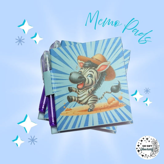 📓 Blue Zebra | Memo Pad Set 🌟